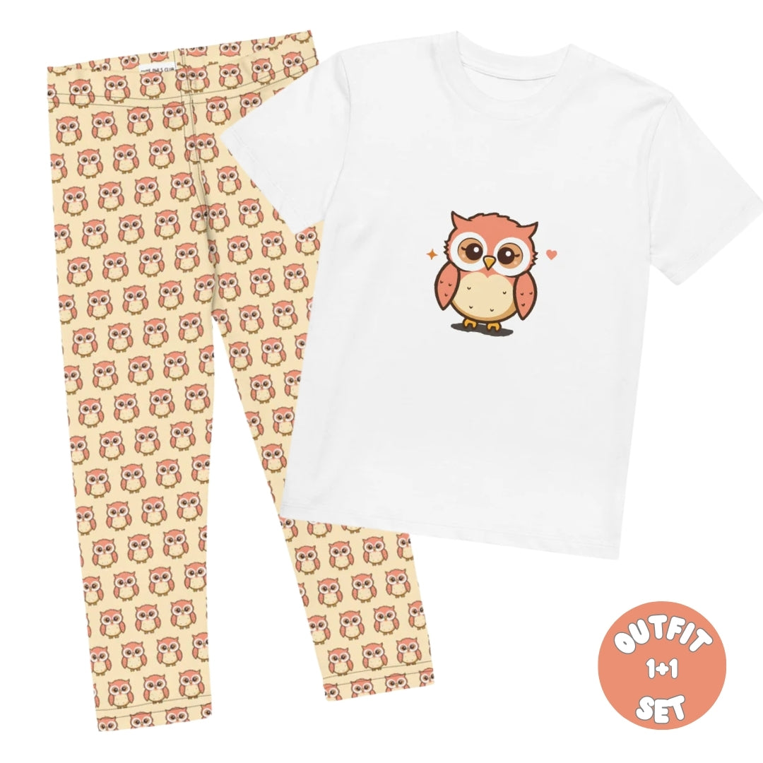 kids outfit set leggings and tshirt