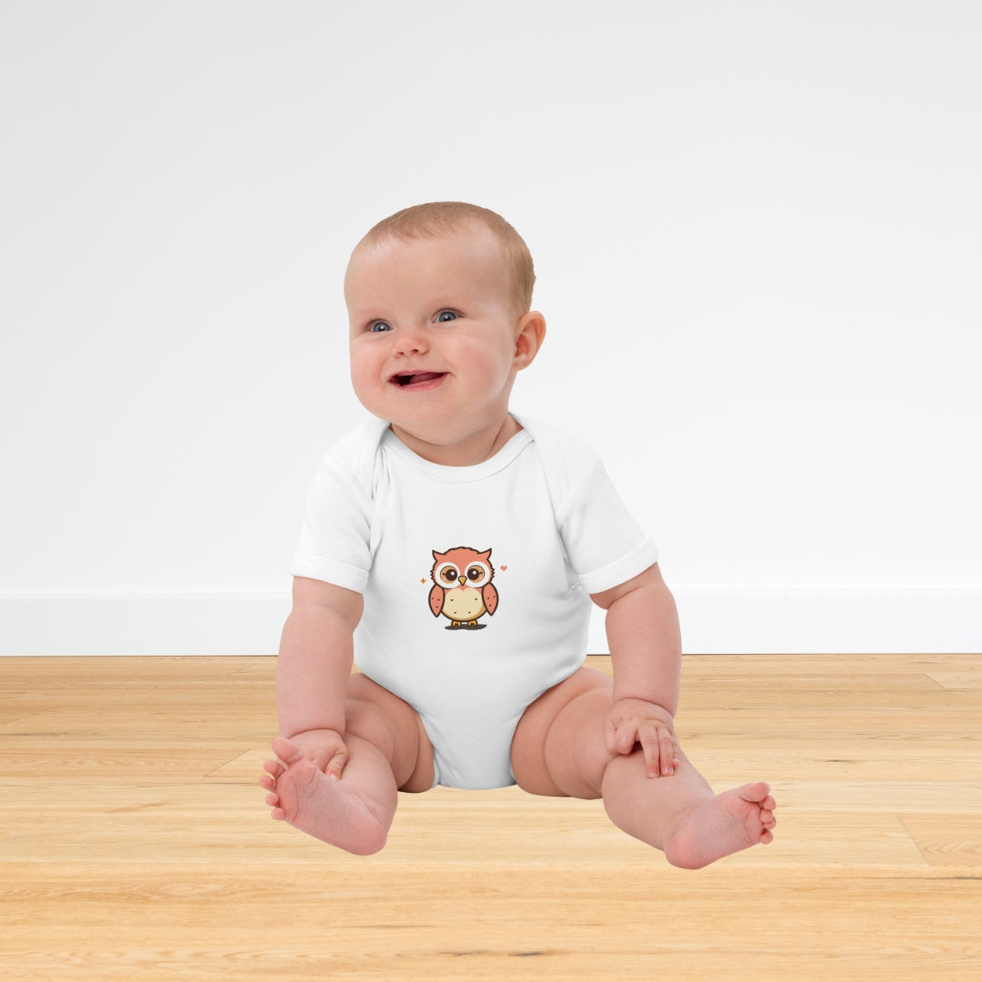 Cute owl print baby bodysuit