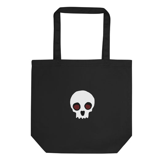 organic cotton tote bag skull design