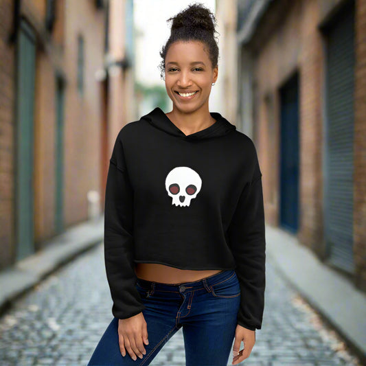SKULLS Crop Hoodie